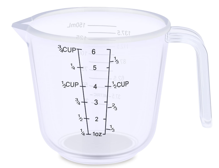 What 3 4 cup looks like?